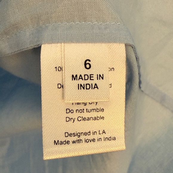 St Roche Light Blue Ruffled Blouse - Picture 4 of 5